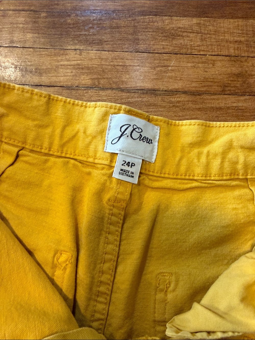 J.Crew Mustard Slim Wide Leg Pants 24p (k1) - Picture 2 of 5